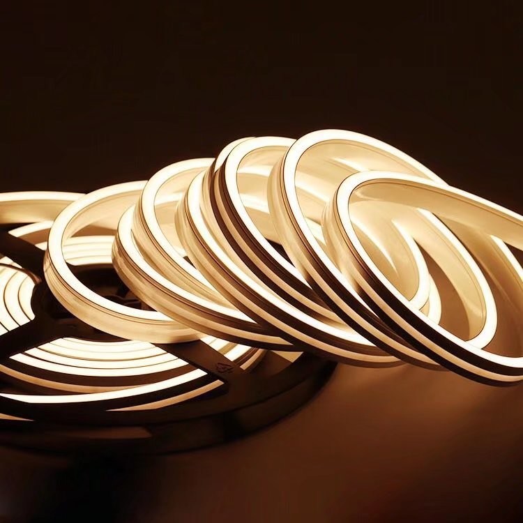 STREIFEN-Licht IP67 des Silikon-wasserdichtes flexibles LED Neonwarmes kaltes weißes DC 12/24V für Innendekor im Freien