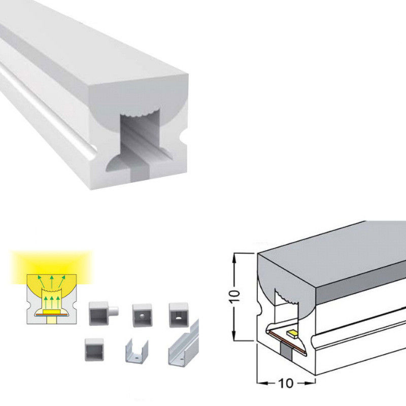 geführte flexibel Clipmagneten Neonlichter 24V installieren das lineare geführte Lichtneon des Streifens 3000K