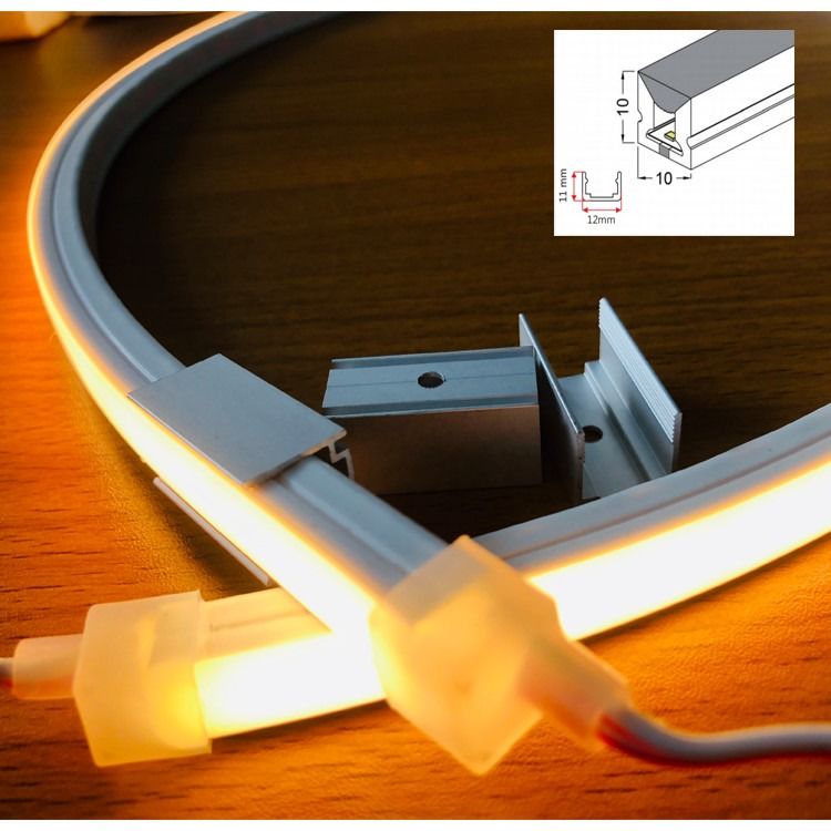 geführte flexibel Clipmagneten Neonlichter 24V installieren das lineare geführte Lichtneon des Streifens 3000K