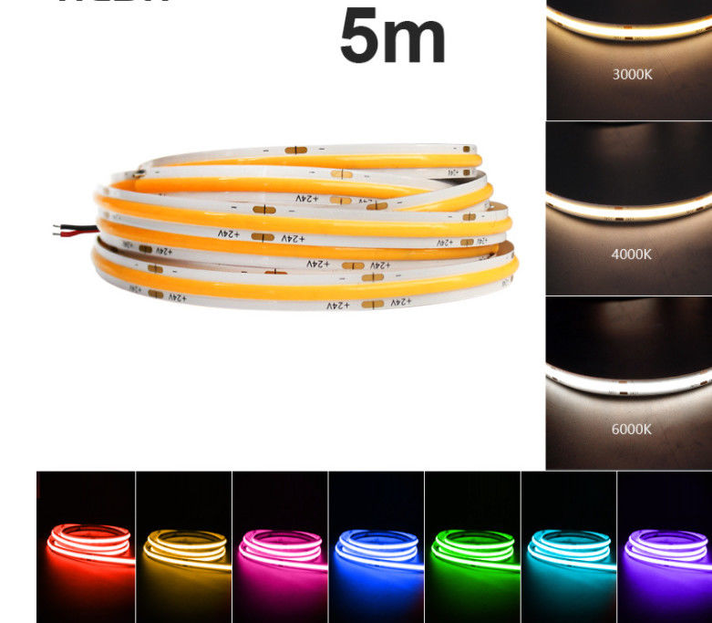 Intelligente Farbe, die 24V PFEILER RGBW LED Streifen 10mm wasserdichtes 2700K-6500K ändert