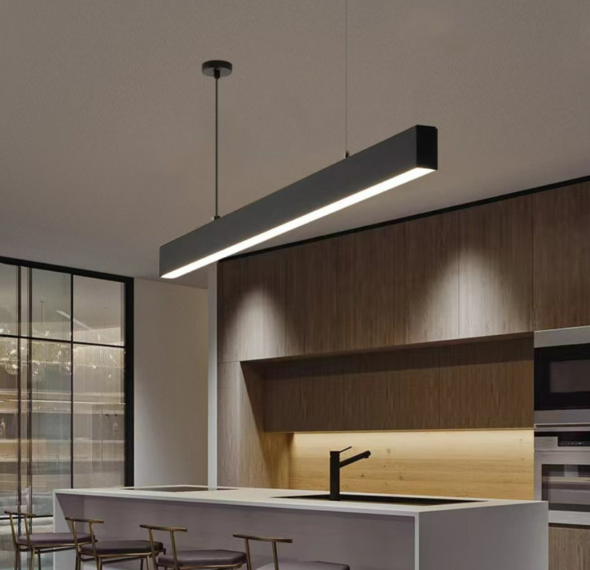 Linearer hängender Leuchte-Innenministerium-Hotel-Innendekor Wohn