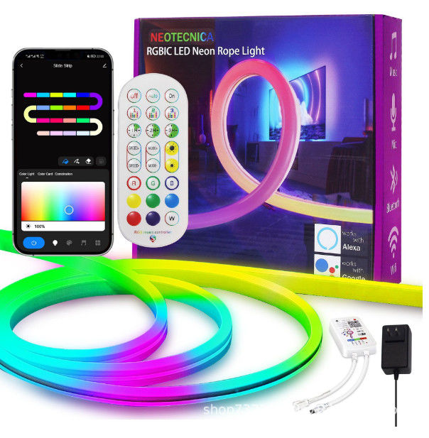 16.4ft RGB Silikon-Neonstreifen-Licht-intelligentes Farbfernsteuerungsändern