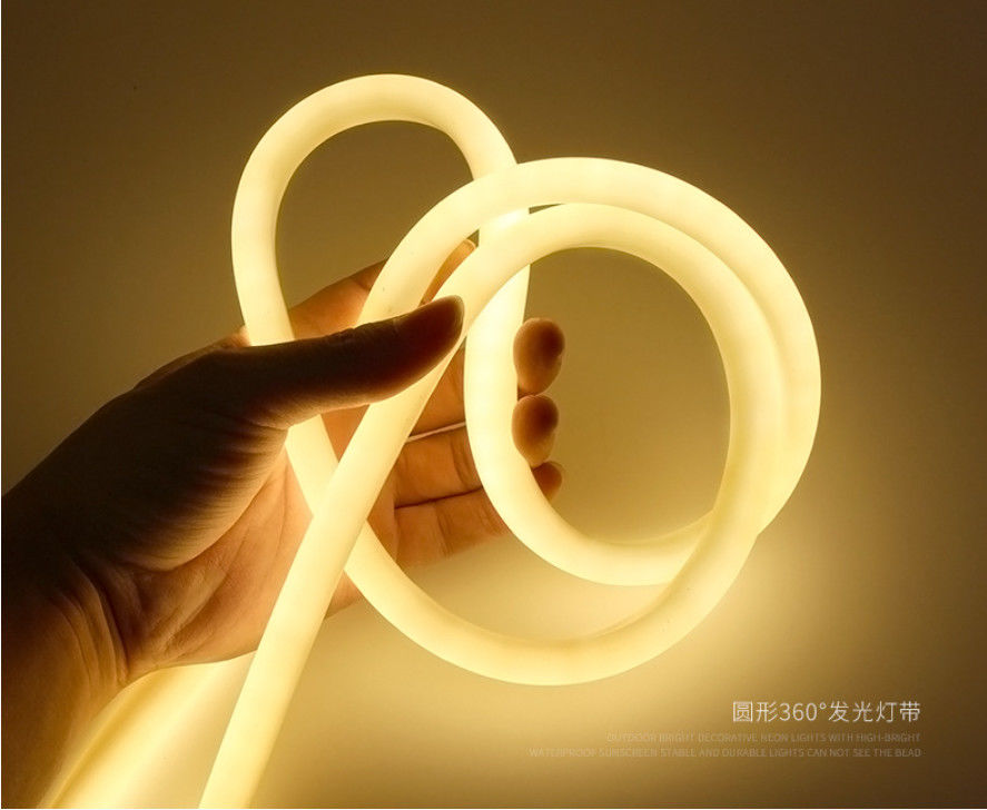 Streifen-Licht-warme weiße Neonneonfarbe LED-Silikon-helle 24V IP67 flexible